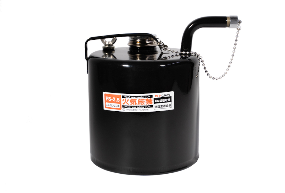 CAMP MANIA PRODUCTS / RED CAMEL jet black 2.5L ガソリン携行缶 
